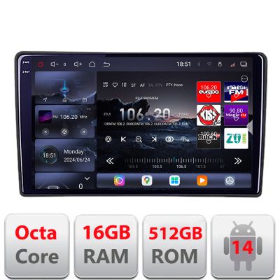 Navigatie Citroen Berlingo 2008-2018 Edotec Kit-berlingo 8 core QLED 2K 16+512GB 360 Android Waze USB Navigatie Internet Youtube Radio