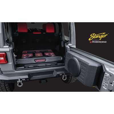 Subwoofer cu difuzor de 12", dedicat usa spate JEEP WRANGLER JK/JKU AND JL/JLU, 400 W RMS, Phoenix Gold