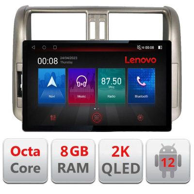 Navigatie Toyota Prado 2010-2013 N-347 ecran 13" 2K 8+128 Android Waze USB Navigatie 4G 360 Toslink Youtube Rad