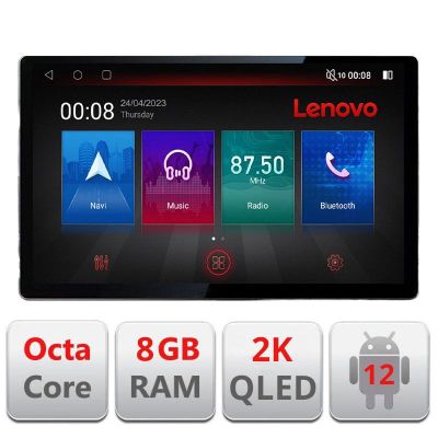 Navigatie DODGE RAM 2019- ecran 13" 2K 8+128 Android Waze USB Navigatie 4G 360 Toslink Youtube Radio kit-RAM201