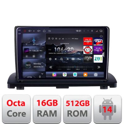 Navigatie Volvo XC90 2002-2014 Edotec Kit-173 8 core QLED 2K 16+512GB 360 Android Waze USB Navigatie Internet Youtube Radio