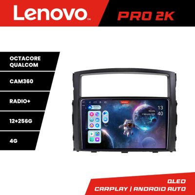Navigatie Mitsubishi Pajero Lenovo Kit-452 8 core QLED 2K 12+256 360 Android Waze USB Navigatie Internet Youtube Radio