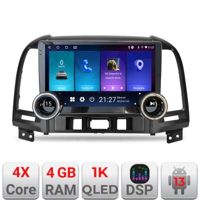 Navigatie Hyundai Santa Fe 2007-2012 Kit-008 Edotec  4+64 10.5 inch Incell 1K android Wifi 5Ghz gps internet