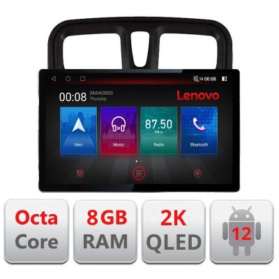 Navigatie Dacia Sandero 2012-2020 var B ecran 13" 2K 8+128 Android Waze USB Navigatie 4G 360 Toslink Youtube Ra