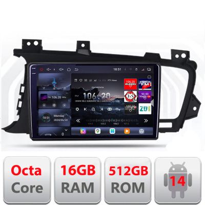 Navigatie Kia Optima 2011-2013 Edotec Kit-091 8 core QLED 2K 16+512GB 360 Android Waze USB Navigatie Internet Youtube Radio