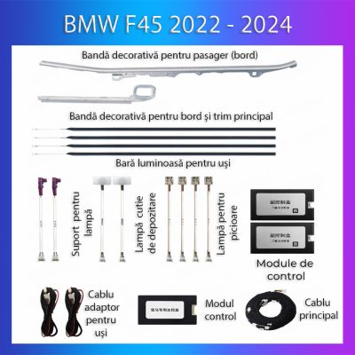 Lumini Ambientale BMW Seria 2 2022-2024 dedicat set complet control telefon sau sistem original