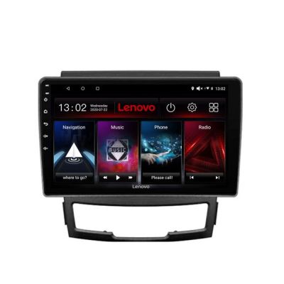 Navigatie Ssangyong Korando 2011-2013 Lenovo Kit-159 8 core QLED 2K 4+64 360 Android Waze USB Navigatie Internet Youtube Radio