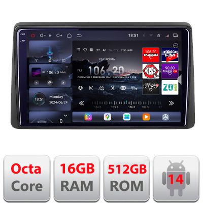 Navigatie Opel Movano Renault Master 2020- Android radio gps internet 8 core QLED 2K 16+512GB 360 Edotec V1