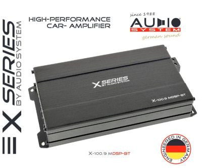 Amplificator cu DSP Audio System X-100.9 DSP-BT 13 canale 9 amplificate 8x140 si 1x30 watts rms in 2 sau 4 ohm BT clasa D dimensiune mica