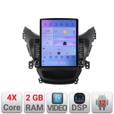 Navigatie Hyundai Elantra 2011-2013 K-092 ecran tip TESLA 9.7" cu Android Radio Bluetooth Internet GPS WIFI 2+32 DSP Q