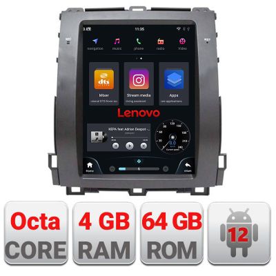 Navigatie Toyota Prado J120 low tip tesla radio gps internet Qualcomm 8X 8+128 360 4G carplay android auto  kit-tesla-456-low+