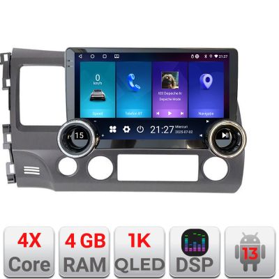 Navigatie Honda Civic 2005-2011 Kit-044 Edotec  4+64 10.5 inch Incell 1K android Wifi 5Ghz gps internet