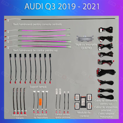 Lumini ambientale Audi Q3 2019-2023 set complet control telefon sau sistem original