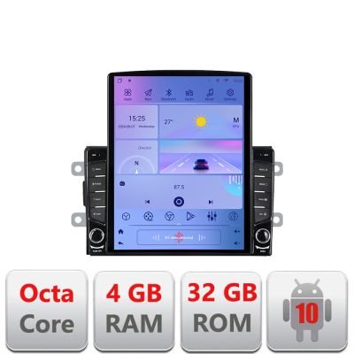 Navigatie Dacia dupa 2012 G-Dacia ecran tip TESLA 9.7" cu Android Radio Bluetooth Internet GPS WIFI 4+32GB DSP 4G Octa