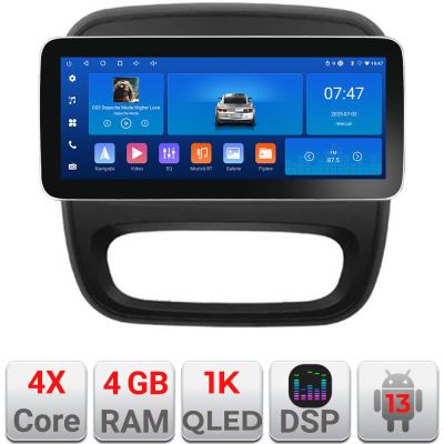 Navigatie Renault Trafic 2014-2017 K-rt09 Edotec 4+64 12.3 inch Incell 1K android Wifi 5Ghz gps internet  Q v1