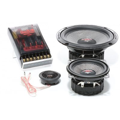 Set 6 Difuzoare componente, pe 3 cai Audio System X 165/3 EVO 2, 180 watts, 165 mm, 6.5", 3 ohm, Kick Bass