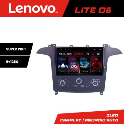 Navigatie Ford S-max 2006-2014 Lenovo QLED Octa core 6+128 DSP Wifi 5Ghz Android radio gps internet KIT-smax-navi+LITE-9-6+128