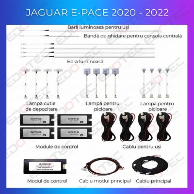 Lumini Ambientale Jaguar E-PACE 2020-2022 set complet control telefon sau sistem original