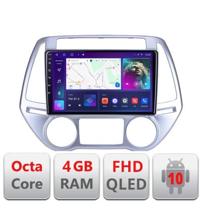 Navigatie Hyundai I20 2011-2014 manual si automat Android radio gps internet quad core 4+64 carplay android auto Kit-i20-2012+EDT-E309v3