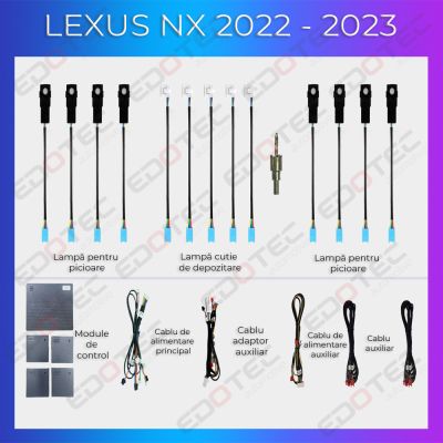Lumini ambientale Lexus NX 2022 set complet control telefon sau sistem original