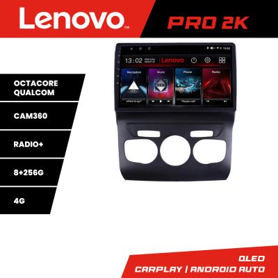 Navigatie Citroen C4 2011-2016  Lenovo Kit-241 8 core QLED 2K 8+256 360 Android Waze USB Navigatie Internet Youtube Radio