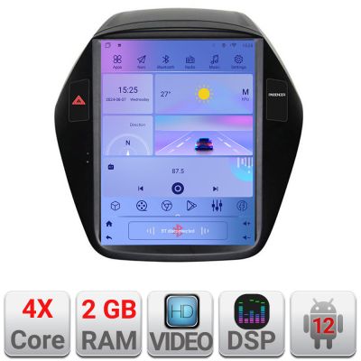 Navigatie Hyundai IX35 2010-2015 tip tesla radio gps internet 4 Core carplay android auto 2+32 kit-tesla-361+EDT-E42