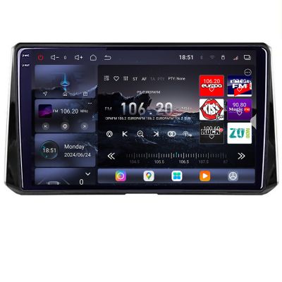 Navigatie Toyota Corolla/Auris 2018- Edotec Kit-388 8 core QLED 2K 16+512GB 360 Android Waze USB Navigatie Internet Youtube Radio