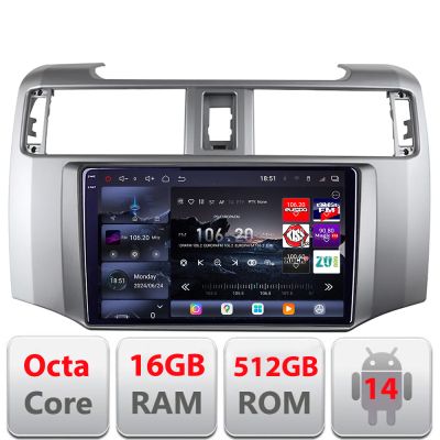 Navigatie Toyota 4runner 2009-2019 Android radio gps internet 8 core QLED 2K 16+512GB 360 Edotec