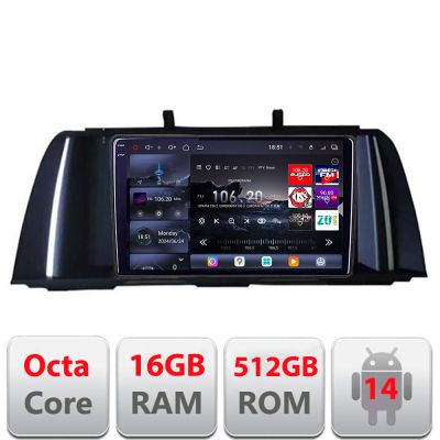 Navigatie Bmw F10 NBT 2012-2016 Android radio bluetooth internet 8 core QLED 2K 16+512GB 360 Edotec