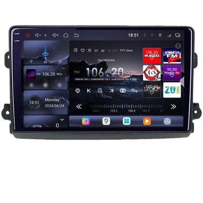 Navigatie Fiat Ducato 2021- Qled 2K Octa Core 16+512GB LTE 4G DSP Wifi 5Ghz android auto carplay radio gps internet KIT-ducato2024+EDT-E809-2K