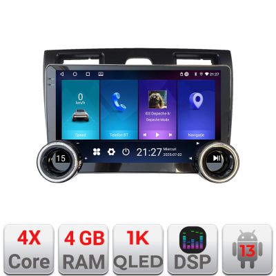 Navigatie Ford Fiesta MK5 2002-2008 Edotec  4+64 10.5 inch Incell 1K android Wifi 5Ghz gps internet  KIT-fiesta-mk5