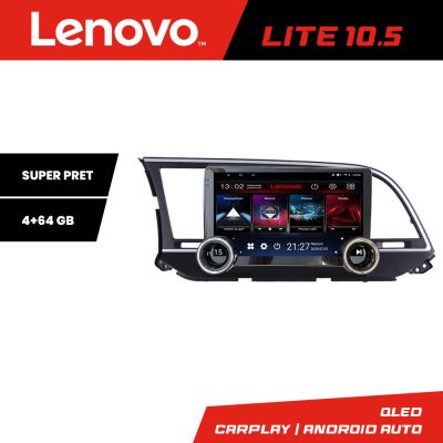 Navigatie Hyundai Elantra 2015-2018 Kit-581 Lenovo  8 core 4+64 10.5 inch Incell 1K android Wifi 5Ghz gps internet  Q
