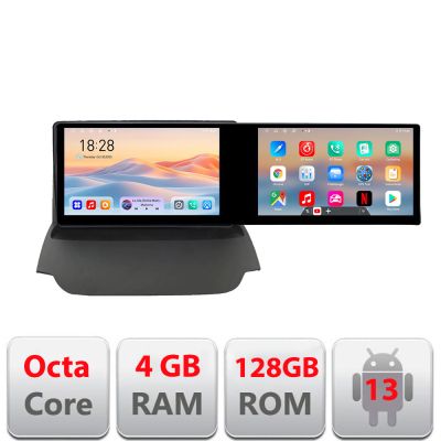 Navigatie Ford Ecosport 2013-2016 Kit-232 Edotec 2 ecrane  8 core 4+128 21.6 inch Incell android Wifi 5Ghz gps internet a