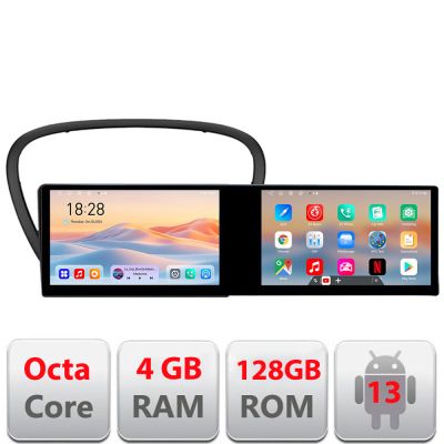 Navigatie Peugeot 607 Edotec 2 ecrane  8 core 4+128 21.6 inch Incell android Wifi 5Ghz gps internet  Kit-607