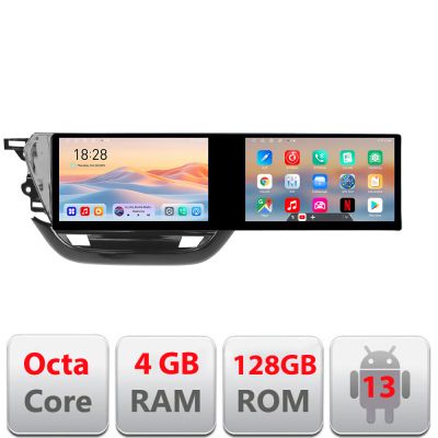 Navigatie Opel Corsa F 2019- Edotec 2 ecrane  8 core 4+128 21.6 inch Incell android Wifi 5Ghz gps internet  KIT-corsa-f