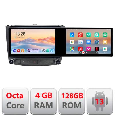 Navigatie Lexus IS 2005-2011 Kit- IS Edotec 2 ecrane  8 core 4+128 21.6 inch Incell android Wifi 5Ghz gps internet  C