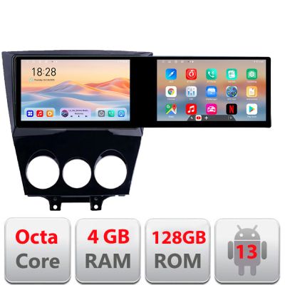 Navigatie Mazda RX8 2003-2008 Edotec 2 ecrane  8 core 4+128 21.6 inch Incell android Wifi 5Ghz gps internet
