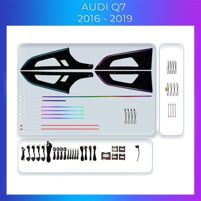 Lumini ambientale trimuri Audi Q7 4M 2015-2024 AMB-AU-Q7-TRIMMS control din telefon sau sistemul original