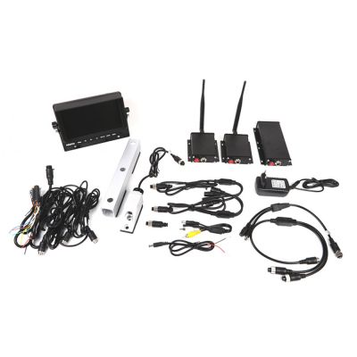 Kit sistem de camere pentru stivuitor - camere de siguranță fără fir + monitor 7" + baterie de 5200mAh