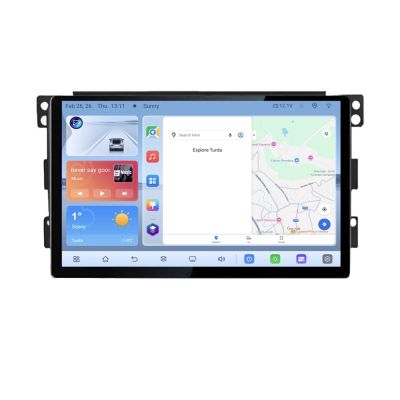 Navigatie Smart For Two 2005-2010 Edotec 4+64 1K 13 inch qled android 4G DSP gps internet  Kit-smart05