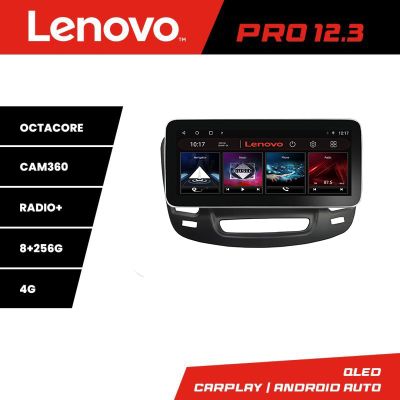 Navigatie Chrysler 200 2015-2019 Lenovo PRO 8+256 12.3 inch qled android 4G DSP gps internet  Kit-200C