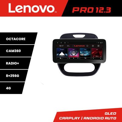 Navigatie Renault Captur 2013-2020 Lenovo PRO 8+256 12.3 inch qled android 4G DSP gps internet  KIT-captur-v2
