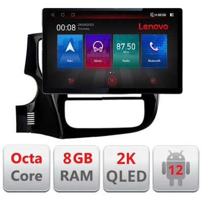 Navigatie Mitsubishi Outlander 2014- N-1230 ecran 13" 2K 8+128 Android Waze USB Navigatie 4G 360 Toslink Youtub