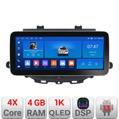 Navigatie Opel Astra K K-ASTRAK Edotec 4+64 12.3 inch Incell 1K android Wifi 5Ghz gps internet