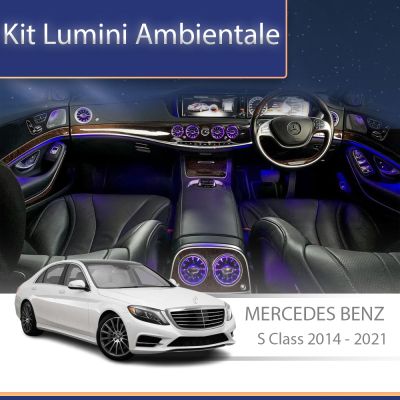 Lumini ambientale Mercedes S Class W222 dedicate plafon control din sistemul original si telefon