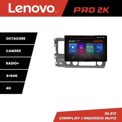 Navigatie Honda Civic 2005-2011 K-044 Lenovo PRO 4+64 13 inch 2K android 4G DSP gps internet