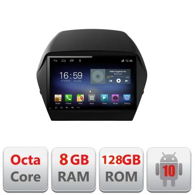 Navigatie Hyundai IX35 F-361 Octa Core cu Android Radio Bluetooth Internet GPS WIFI DSP 8+128GB 4G ecran 10"