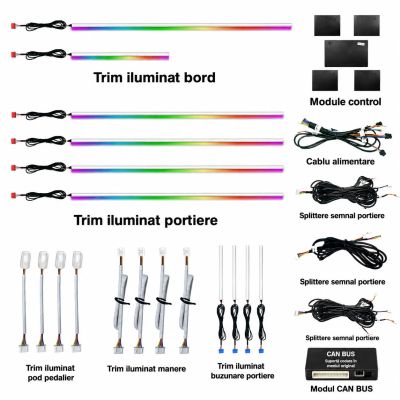 Lumini ambientale BMW X2 NIGHTVIBE, conectare Can-Bus