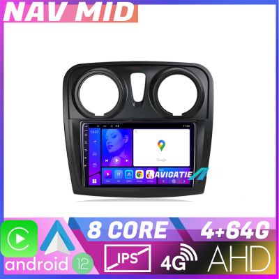 Navigatie Dacia Sandero Logan Lodgy 2012 2020 KIT sandero EDOTEC-LITE Android Ecran 720P Octa Core 4+32 Carplay