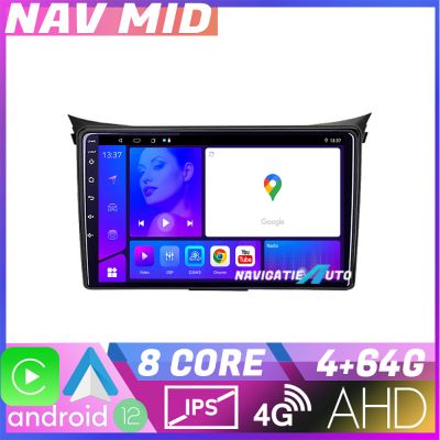 Navigatie Hyundai I30 2011 2016 EDOTEC-LITE Android Ecran 720P Octa Core 4+32 Carplay